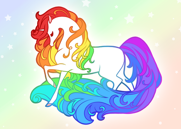 Rainbow Unicorn Mini Print