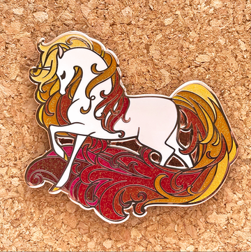 XL Unicorn Enamel Pin - Autumn Edition