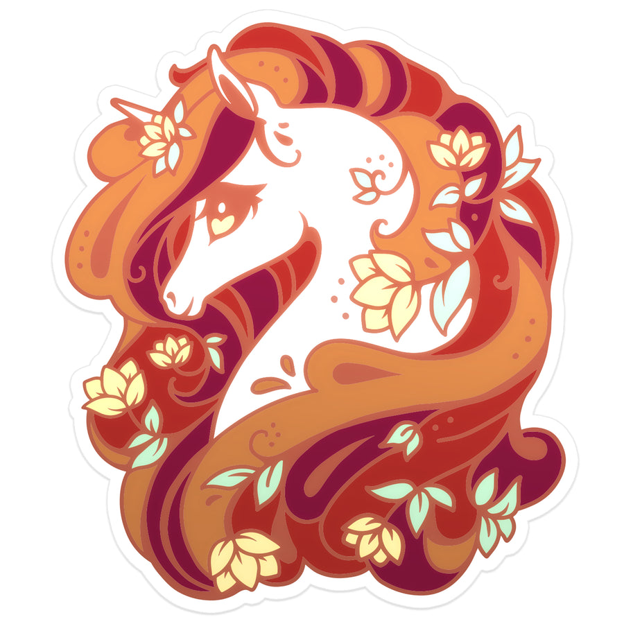 Autumn Unicorn Sticker