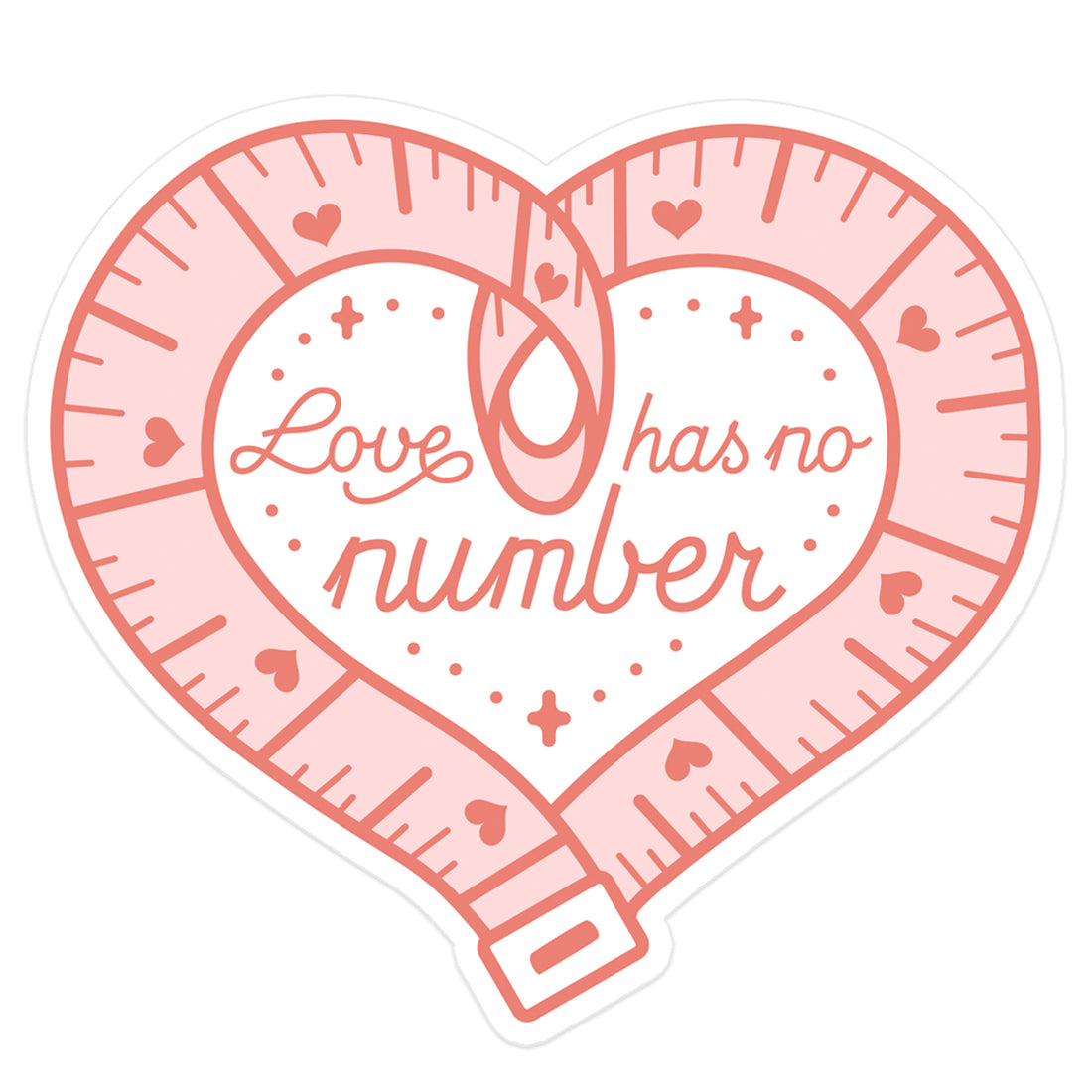 "Love Has No Number" Body Positivity Sticker