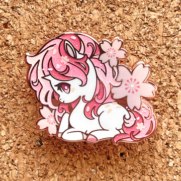 Sakura Unicorn Enamel Pin