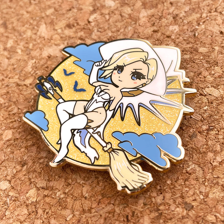 Pin-up Mage Mercy Overwatch Enamel Pin